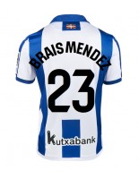 Moške Nogometnih dresov Real Sociedad Brais Mendez #23 Domači 2024-25 Kratki rokavi